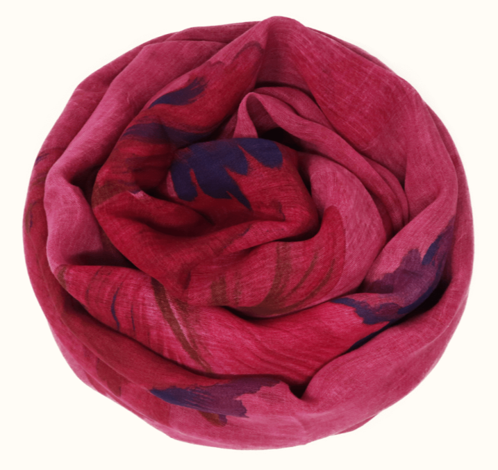 Foulard sciarpa Bamboo Dalì Ciclamino