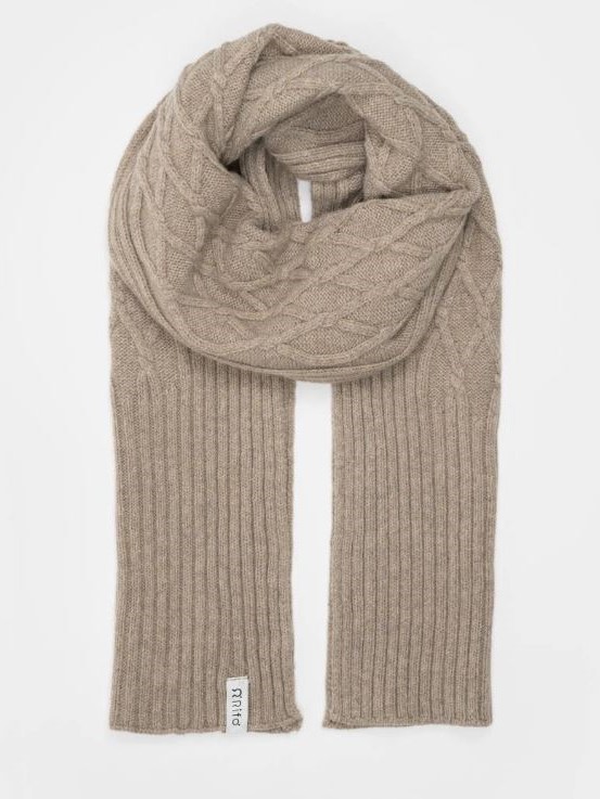 Sciarpa in lana rigenerata Simone Beige Rifò