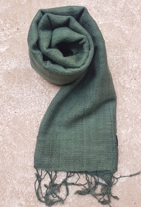 Sciarpa 100% cotone TOAN Tinta Unita Verde
