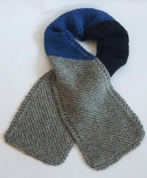 Sciarpa in Lana di alpaca Mishqui Grigio-Blu denim