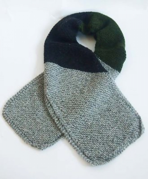 Sciarpa in Lana di alpaca Mishqui Grigio-verde