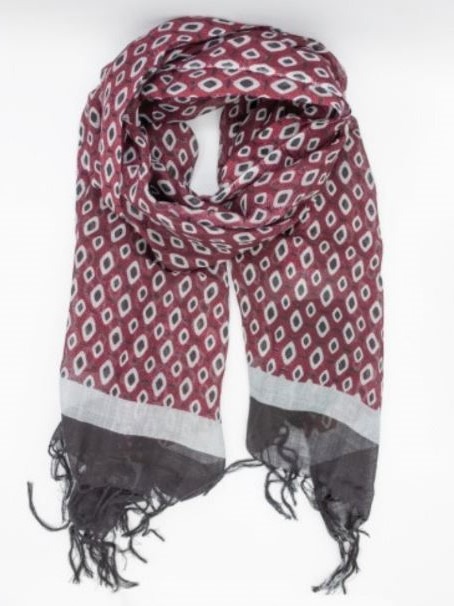 Sciarpa in lana uomo Bordeaux Gianni