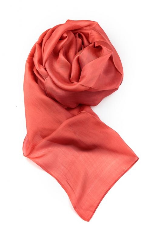 Sciarpa in seta pura THAN - rosso mattone
