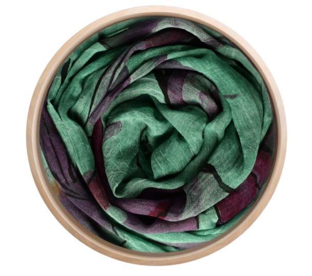 Foulard sciarpa Bamboo Degas Verde acqua