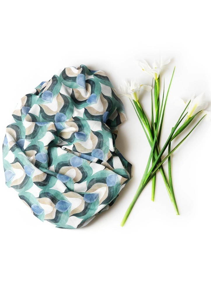 Foulard sciarpa in bamboo Munch Bianca.