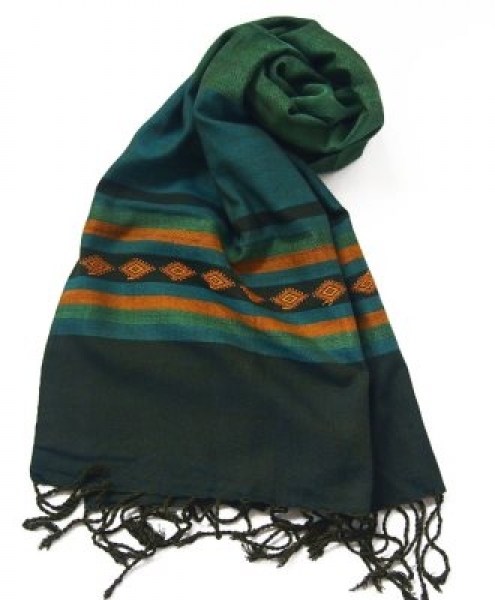 Sciarpa in viscosa multicolor verde