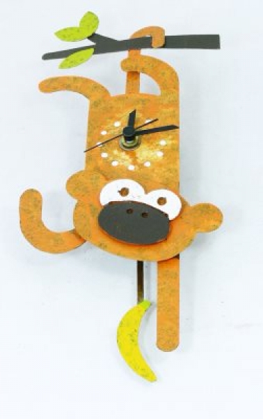 OROLOGIO da parete SCIMMIETTA arancione