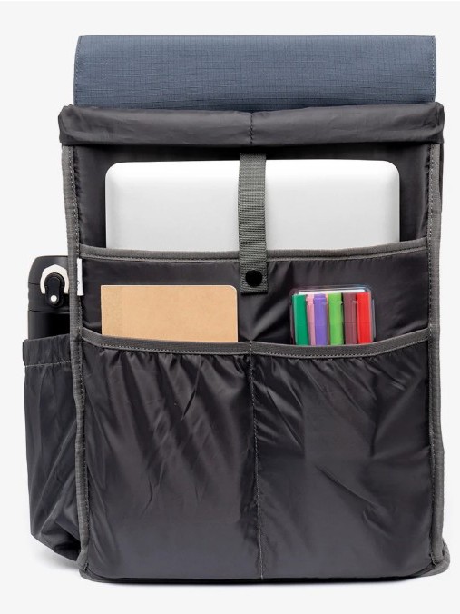 Zaino SCOUT in tessuto ecofriendly Grigio blu Lefrik