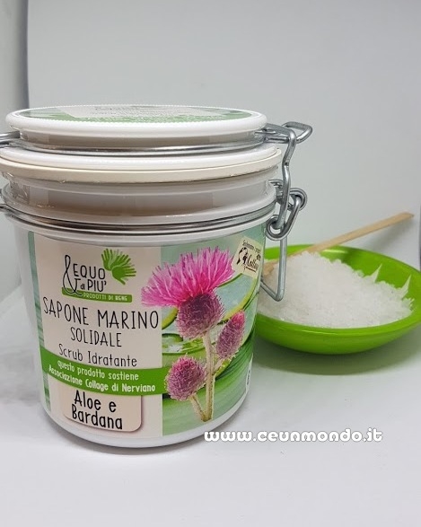 Scrub delicato con granelli di sale all'Aloe e Bardana