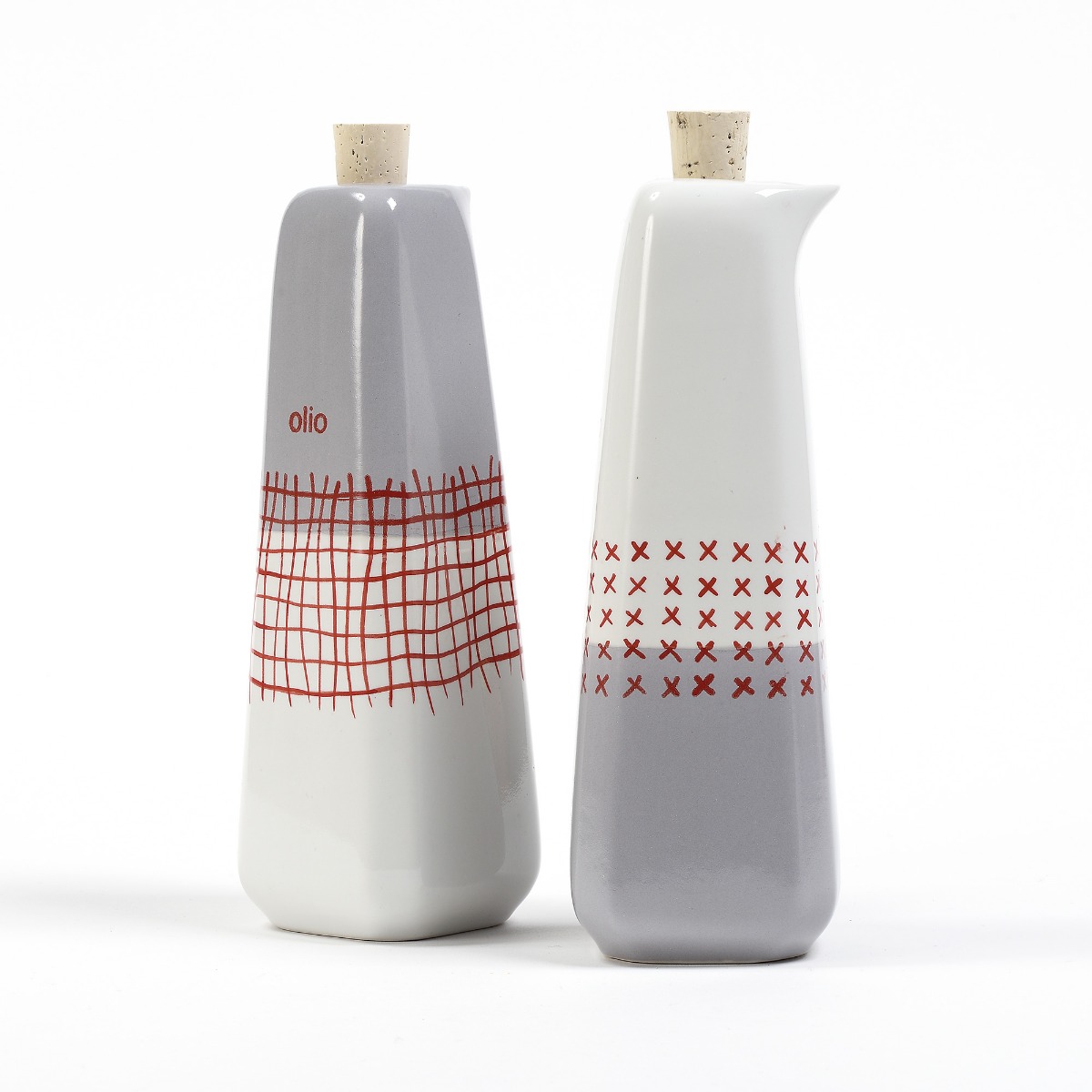 Set bottiglie in ceramica Red&Gray