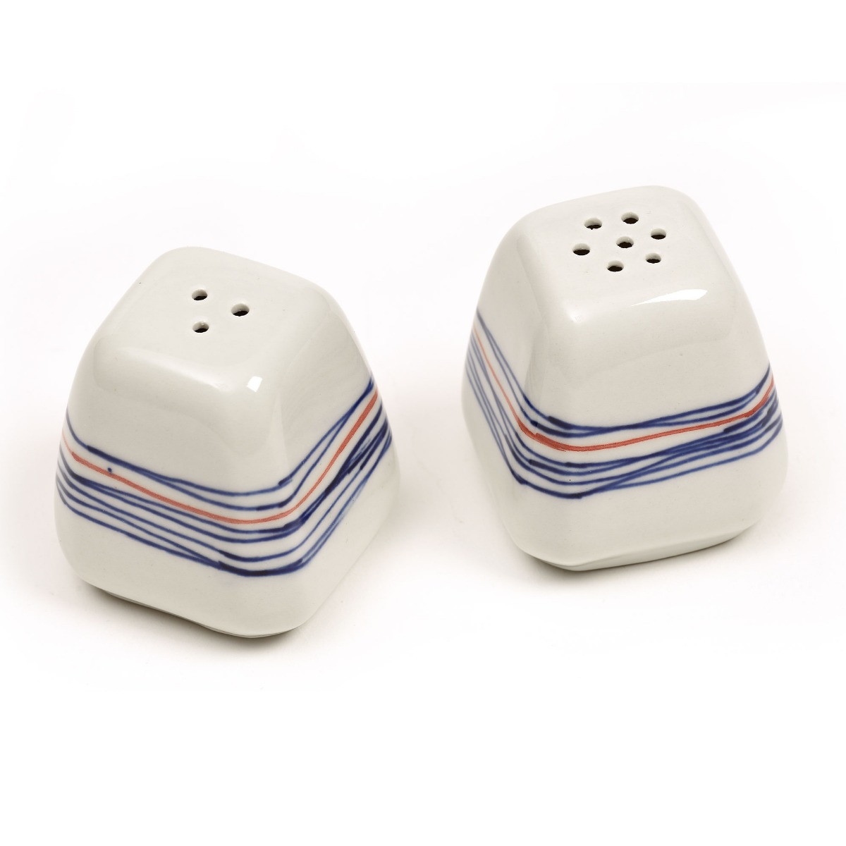 Set saliera e pepiera in ceramica Red and Blue