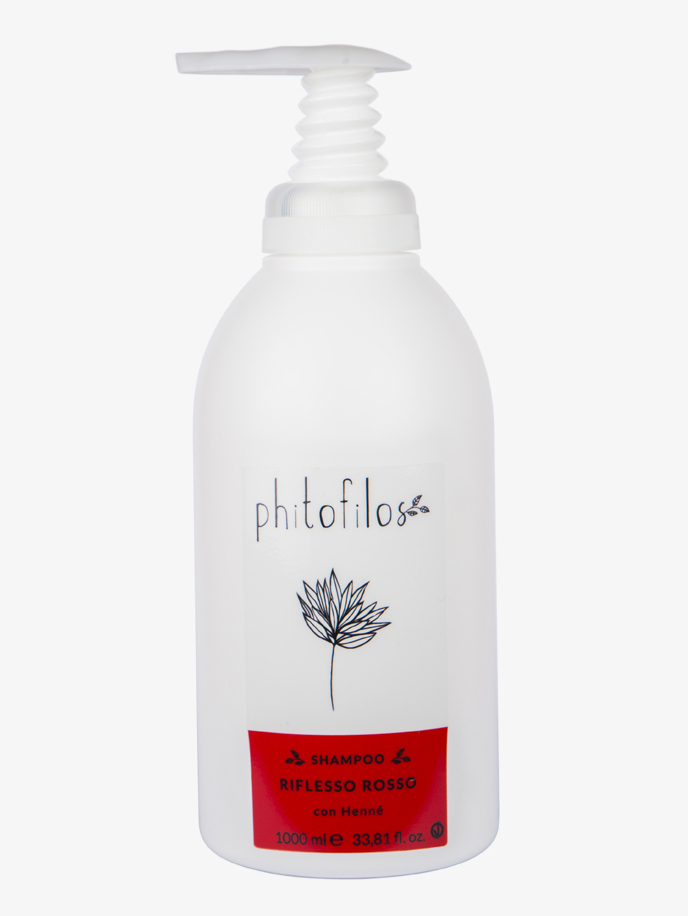 Shampoo riflessante all'HENNE' - PHITOFILOS - 1000 ml confezione risparmio