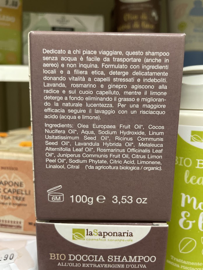 Shampoo solido ai semi di lino LA SAPONARIA - 100 g