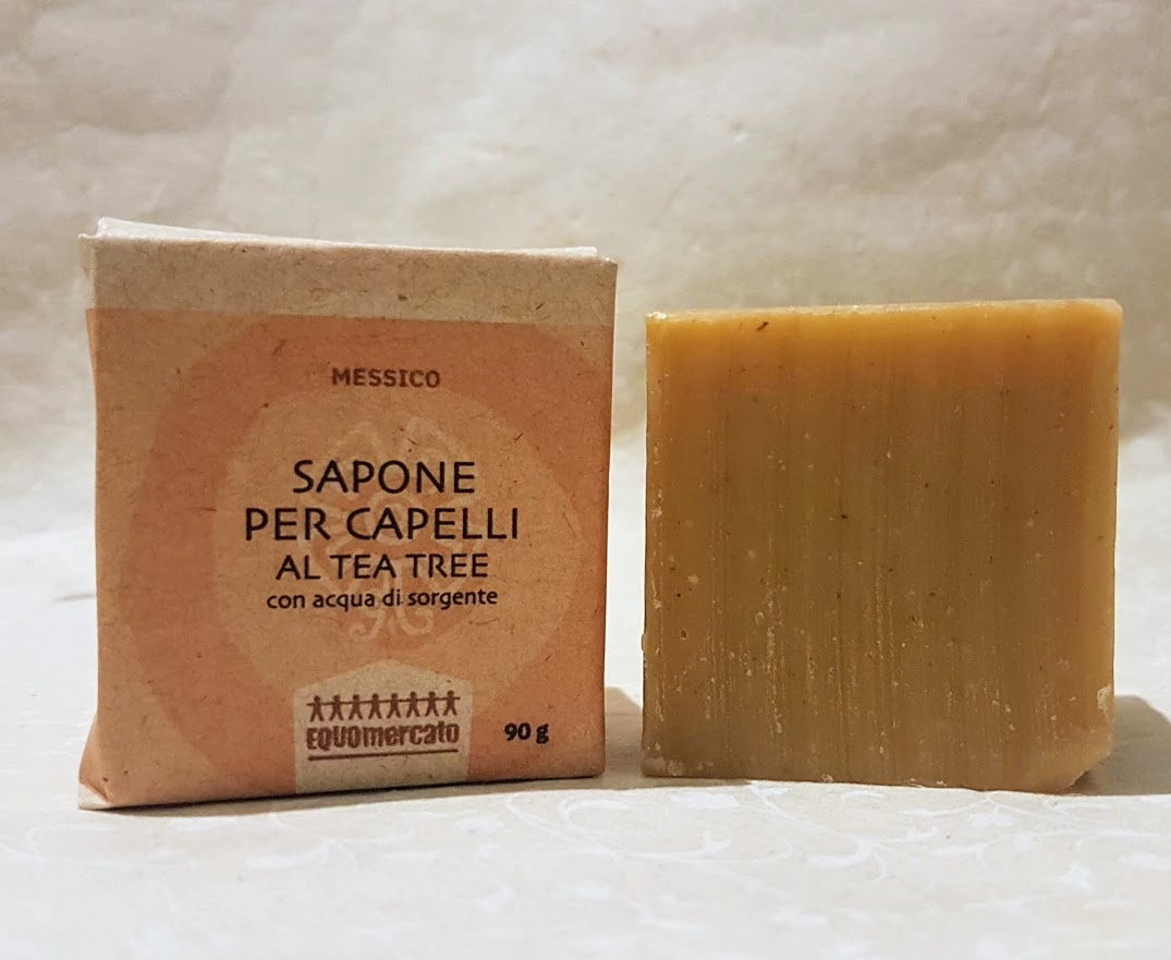 Shampoo solido al tea tree con acqua di sorgente