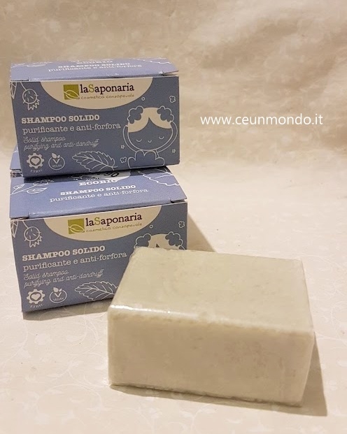 Shampoo solido pruficante e anti-forfora 50gr - La Saponaria