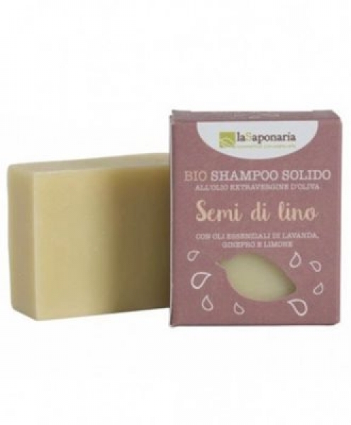 Shampoo solido ai semi di lino LA SAPONARIA - 100 g