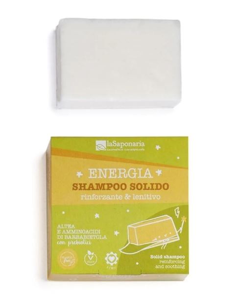 Shampoo solido rinforzante e lenitivo