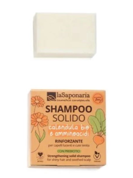 Shampoo solido rinforzante e lenitivo