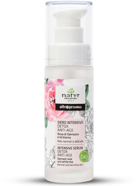 Siero intensivo - detox - anti-age - rosa di damasco e tè bianco - Bio