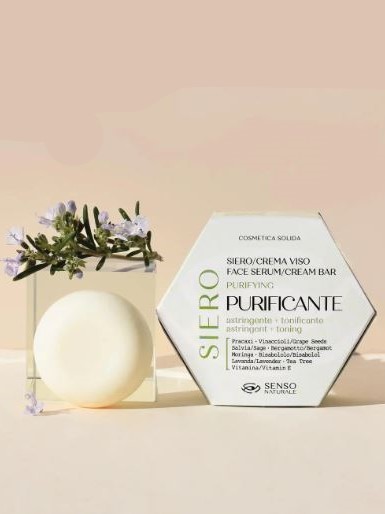 Siero viso SOLIDO purificante astringente, Senso naturale