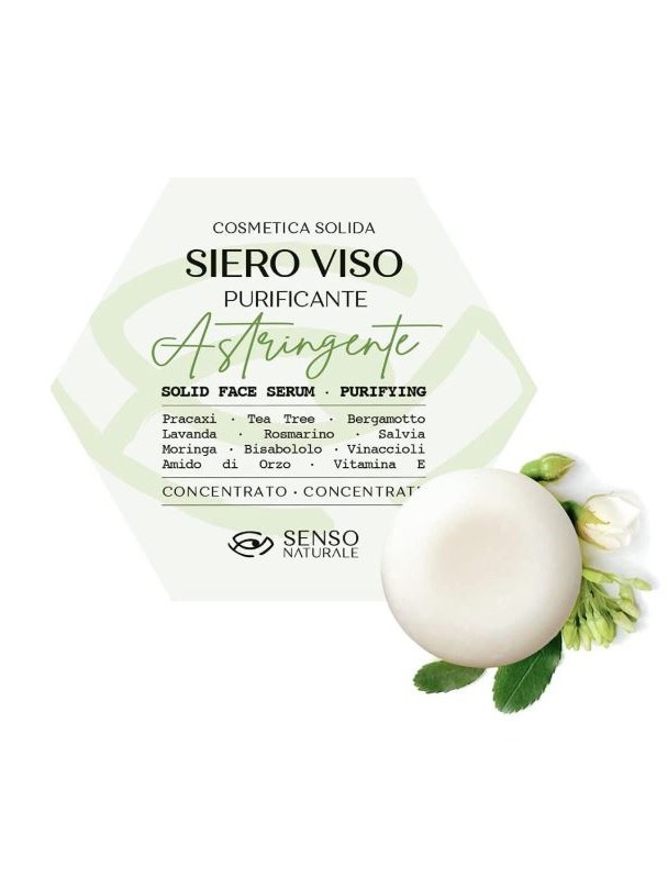 Siero viso SOLIDO purificante astringente, Senso naturale