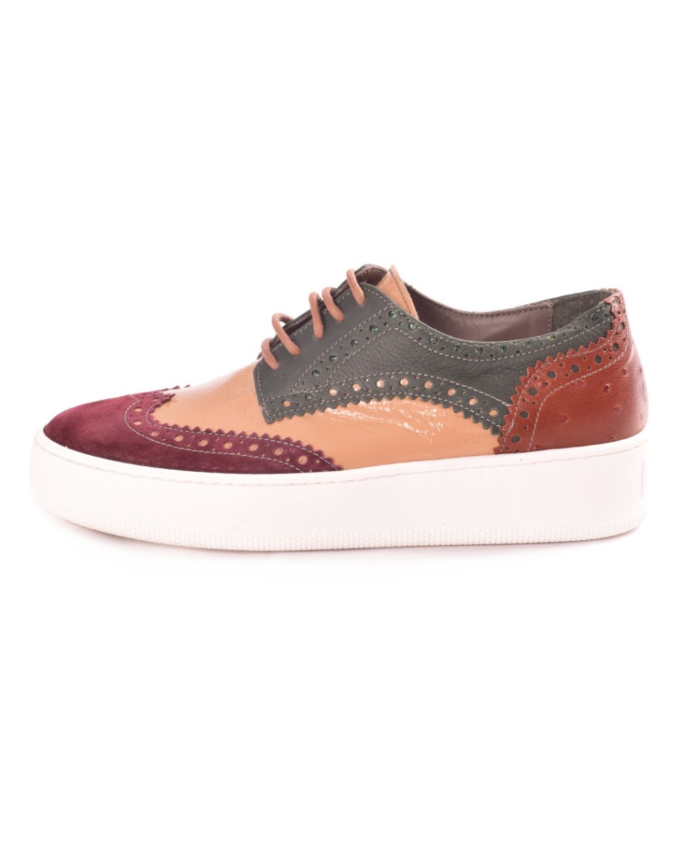 Sneaker in pelle Derby Grasse toni Beige AI4