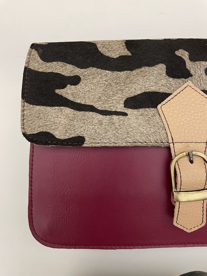 Soruka borsa tracolla Shoulder in pelle multicolore stampa pelo