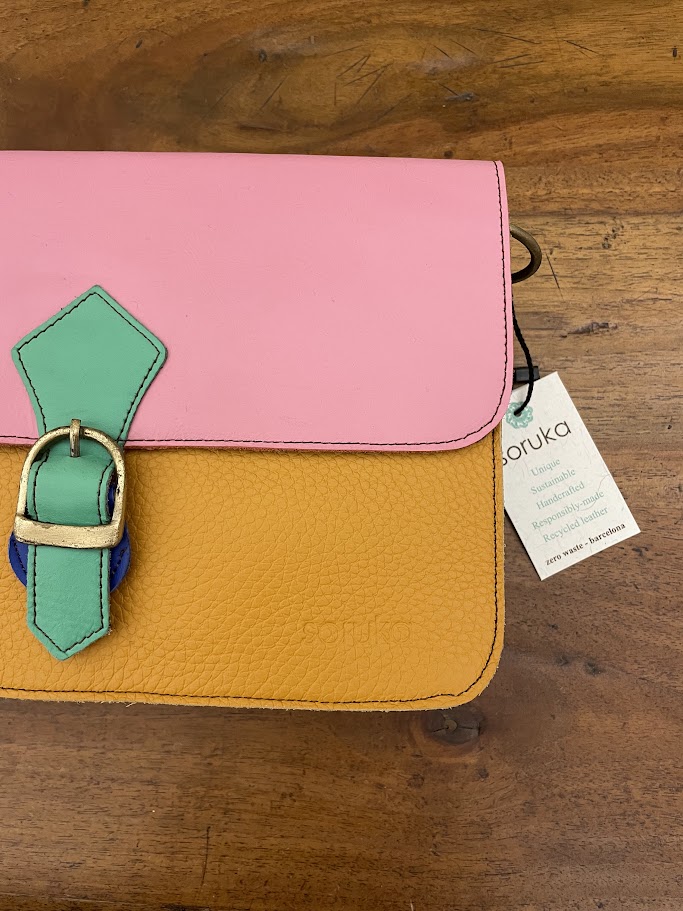 Borsa in pelle riciclata e colorata SORUKA - Shoulder plain