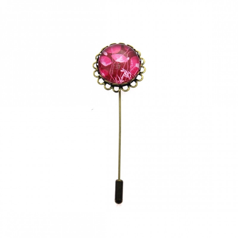 Spilla in metallo anticato in papaveri Fucsia - Soul Scope