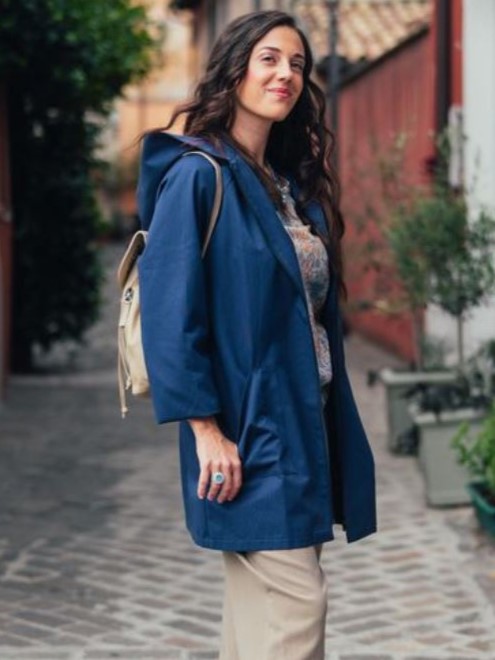 Spolverino leggero donna Donna Blu - Progetto Quid per On Earth.