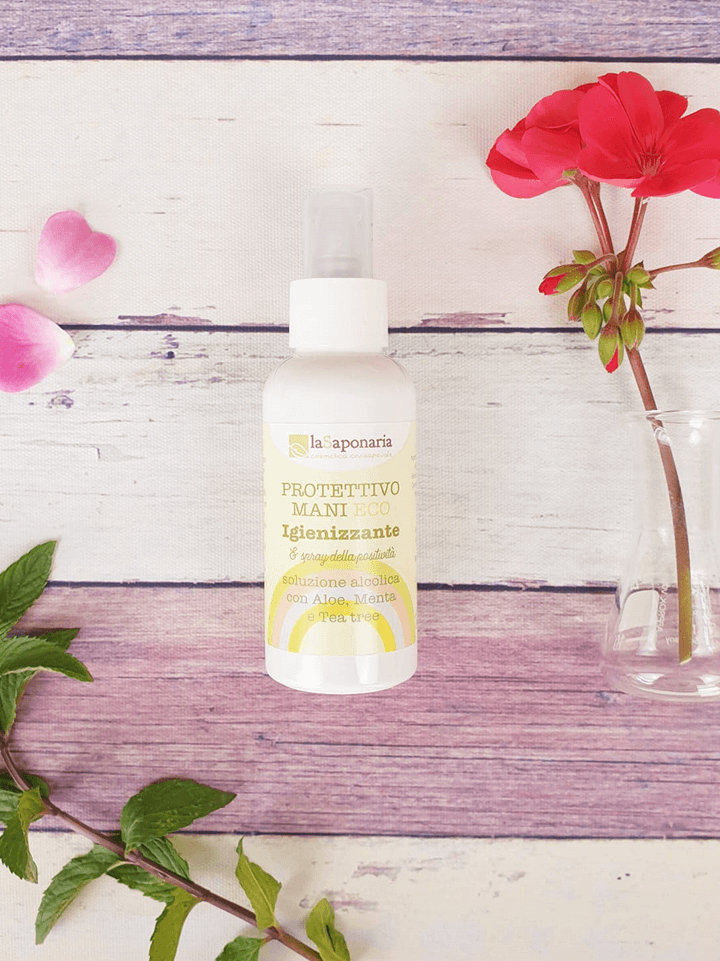 Igienizzante mani protettivo spray con aloe menta e tea tree - LA SAPONARIA - 95 ml