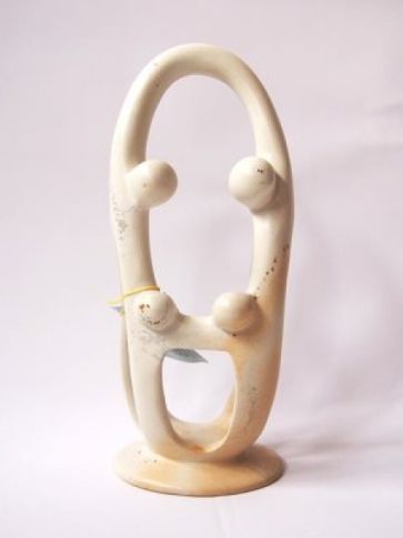 Statua famiglia grande arco a 4