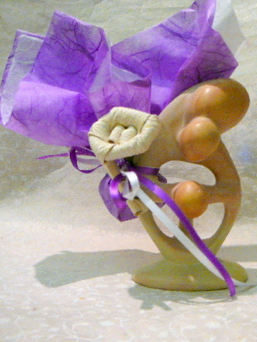 Bomboniera con portaconfetti lavanda