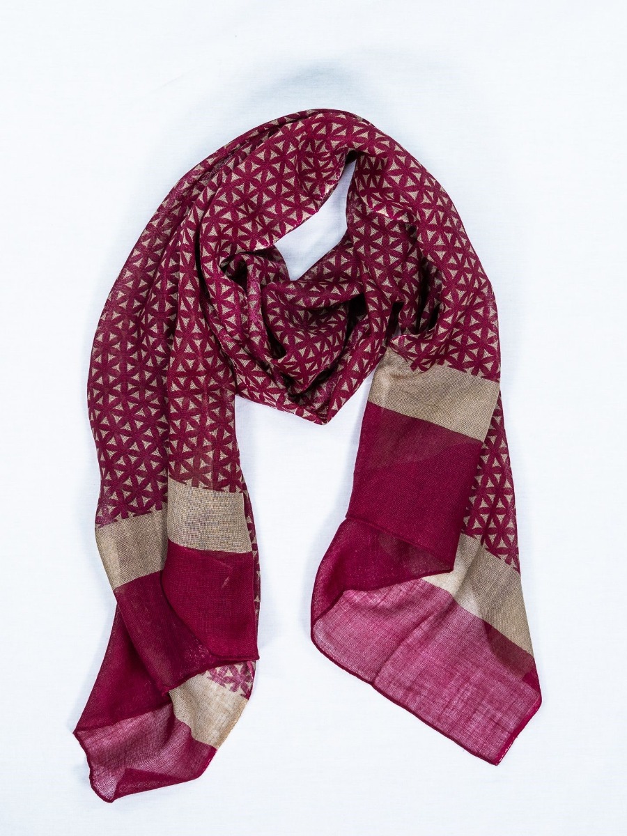 Stola in lana Bordeaux Pamela On Earth