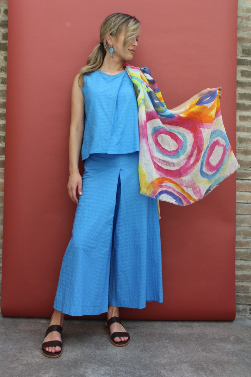 Stola in lino multicolore Arcobaleno