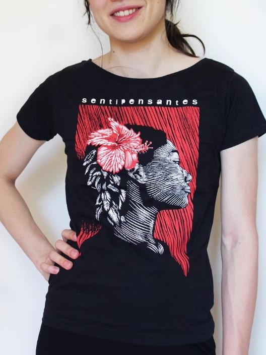 Maglietta donna SENTIPENSANTES nera