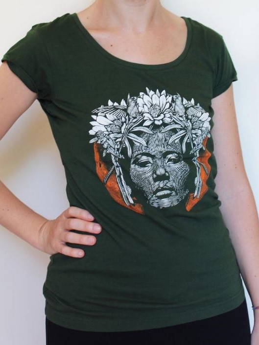 Maglietta donna LUNA ROJA verde