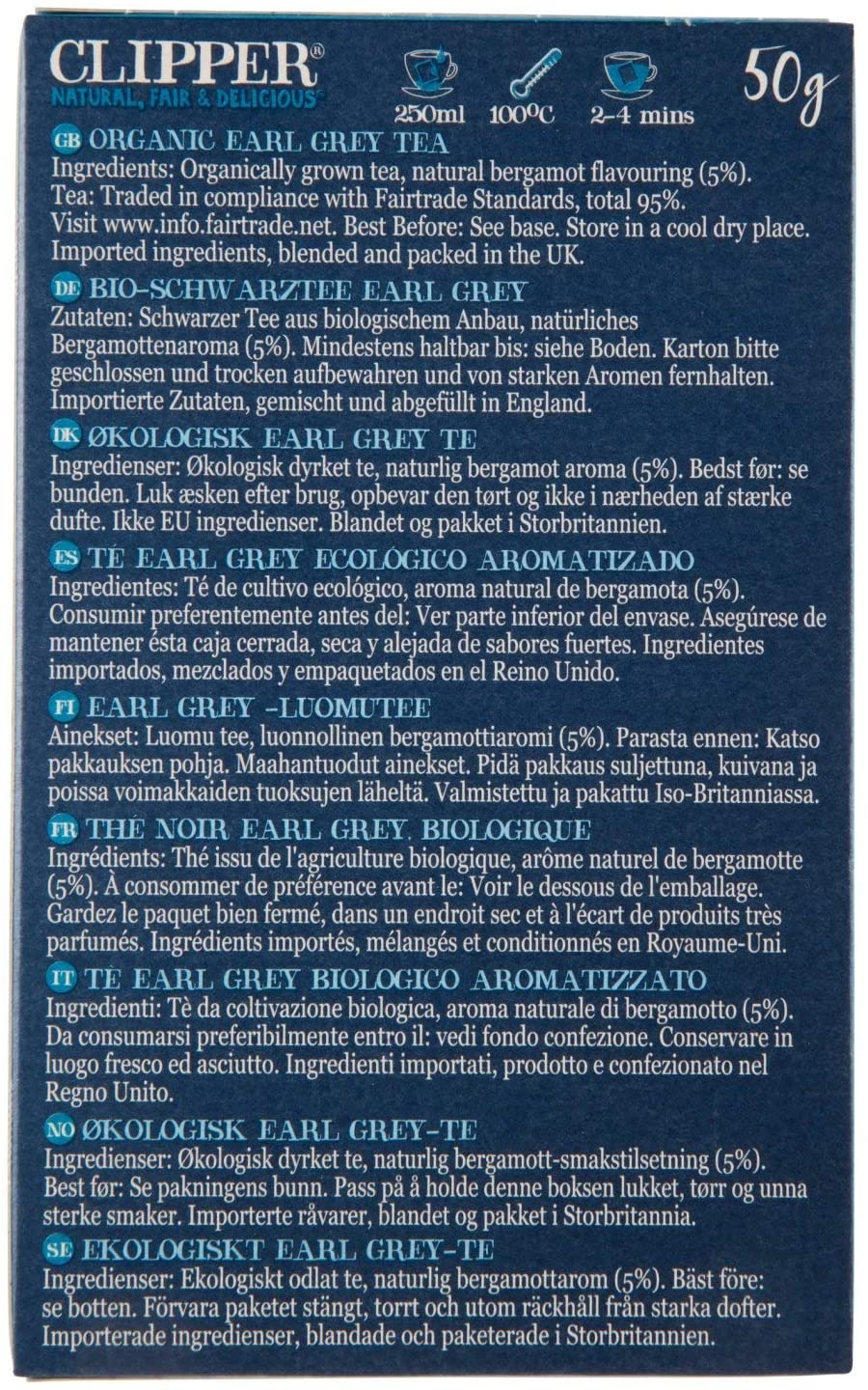 Tè Earl Grey 20 filtri CLIPPER