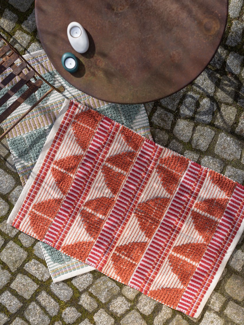 Tappeto moderno GEOMETRICO Rosso beige