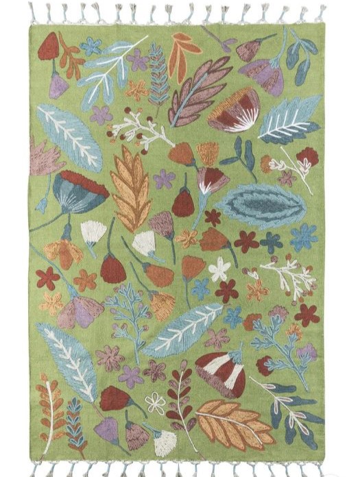 Tappeto ricamato a fiori BOTANIC TWIST grande