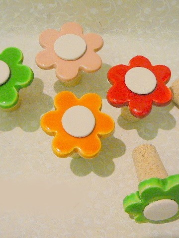 Tappo in sughero e ceramica fiore assortiti nel colore