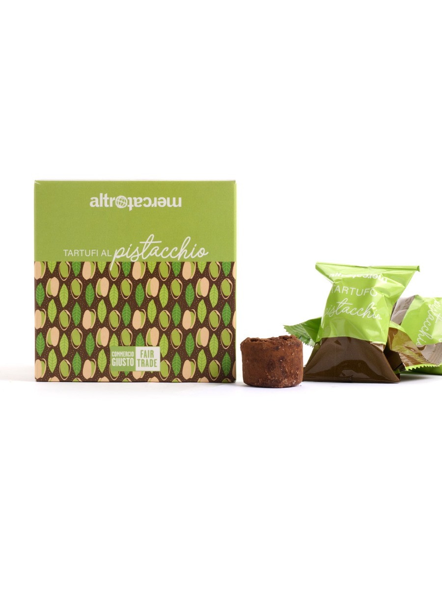 Tartufi al cioccolato con pistacchio Altromercato