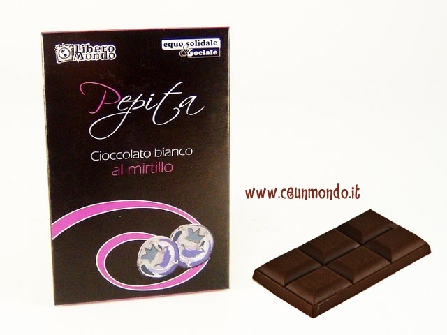 Cioccolato bianco al mirtillo 90gr