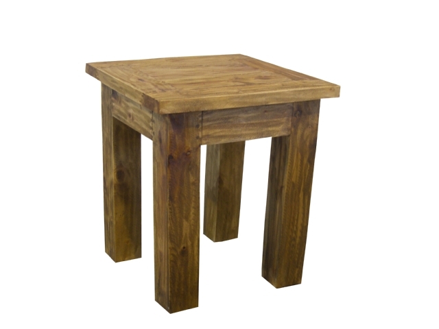 Tavolino quadrato in legno riciclato semplice