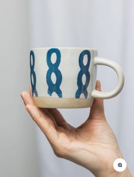 Tazza RUSTICA infinito bianco blu