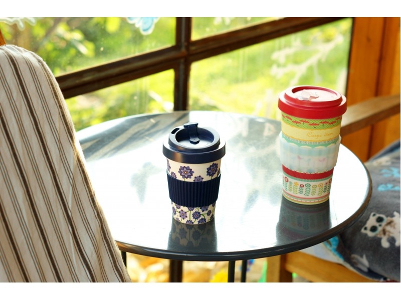 Eco Tazza in fibra di bamboo con coperchio CARPE DIEM