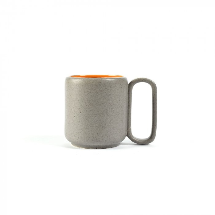 Tazza dal design minimale in grigio arancio Modern Gray