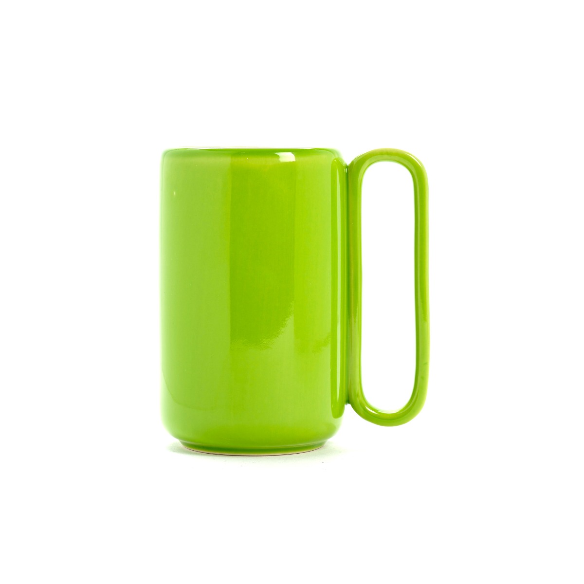 Tazza Mug alta in ceramica Modern Verde acido in ceramica equo solidale Altromercato.