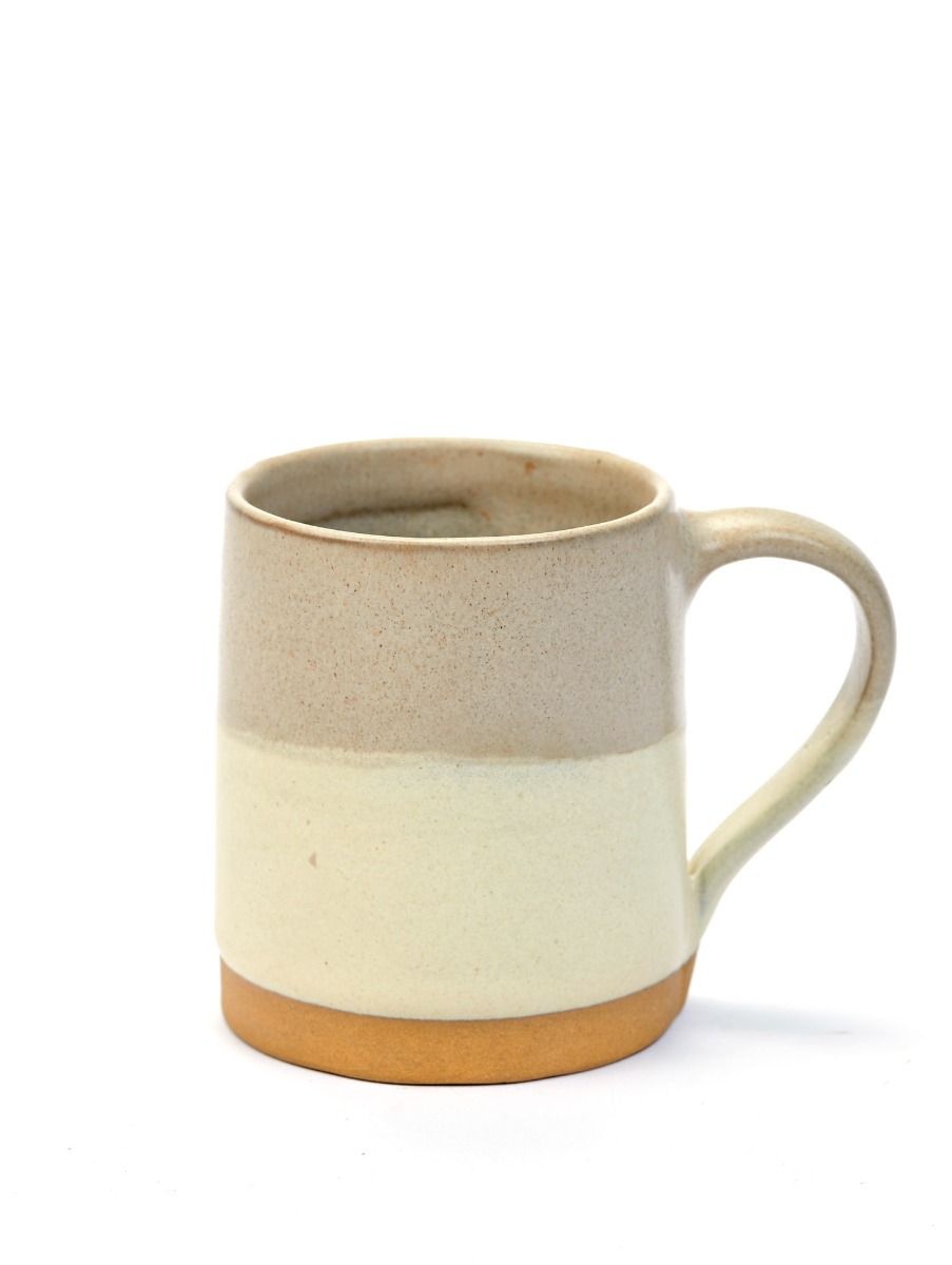 Tazza mug colorata a righe in gres opaco