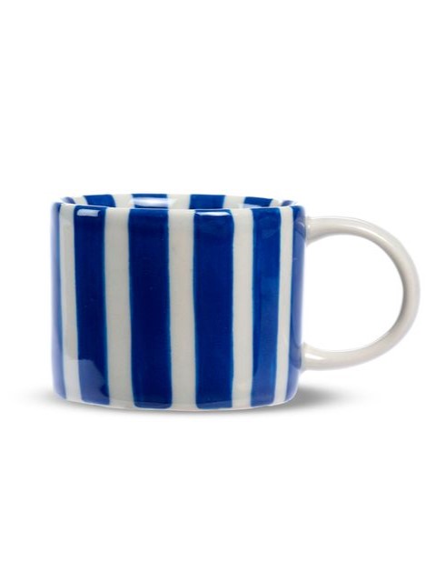 Tazza mug piccola in ceramica RIGHE BLU